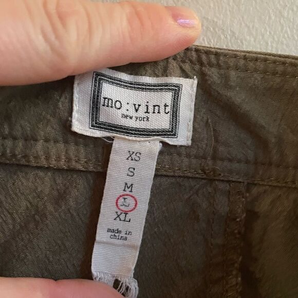 Mo:Vint womens olive green skirt Sz L - Picture 3 of 6